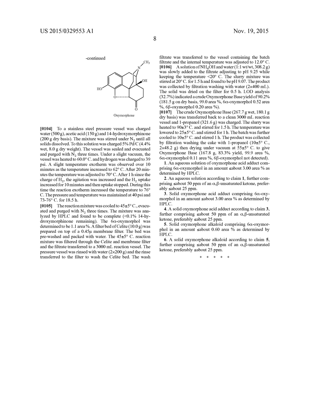 Process for the preparation of oxymorphone alkaloid and oxymorphone salts - diagram, schematic, and image 12