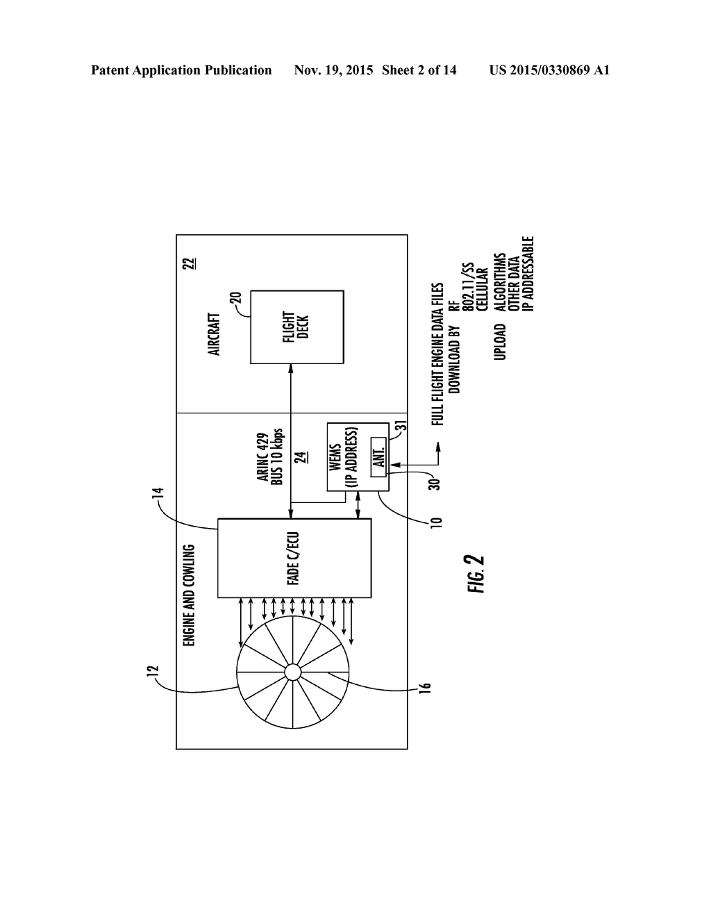 WIRELESS ENGINE MONITORING SYSTEM AND ASSOCIATED ENGINE WIRELESS SENSOR     NETWORK - diagram, schematic, and image 03