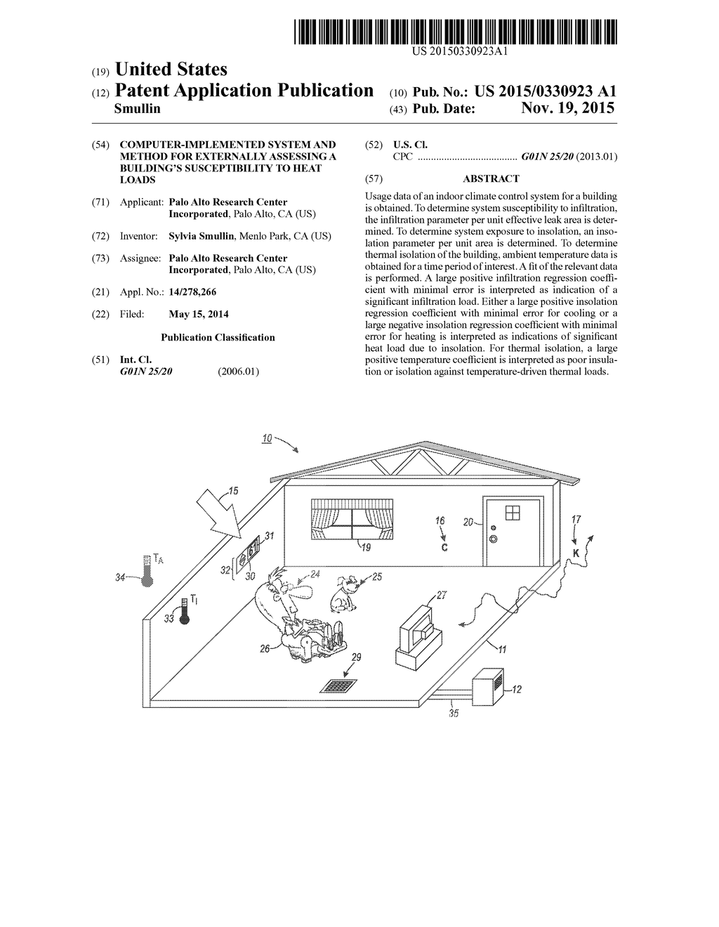 Computer-Implemented System And Method For Externally Assessing A     Building's Susceptibility To Heat Loads - diagram, schematic, and image 01