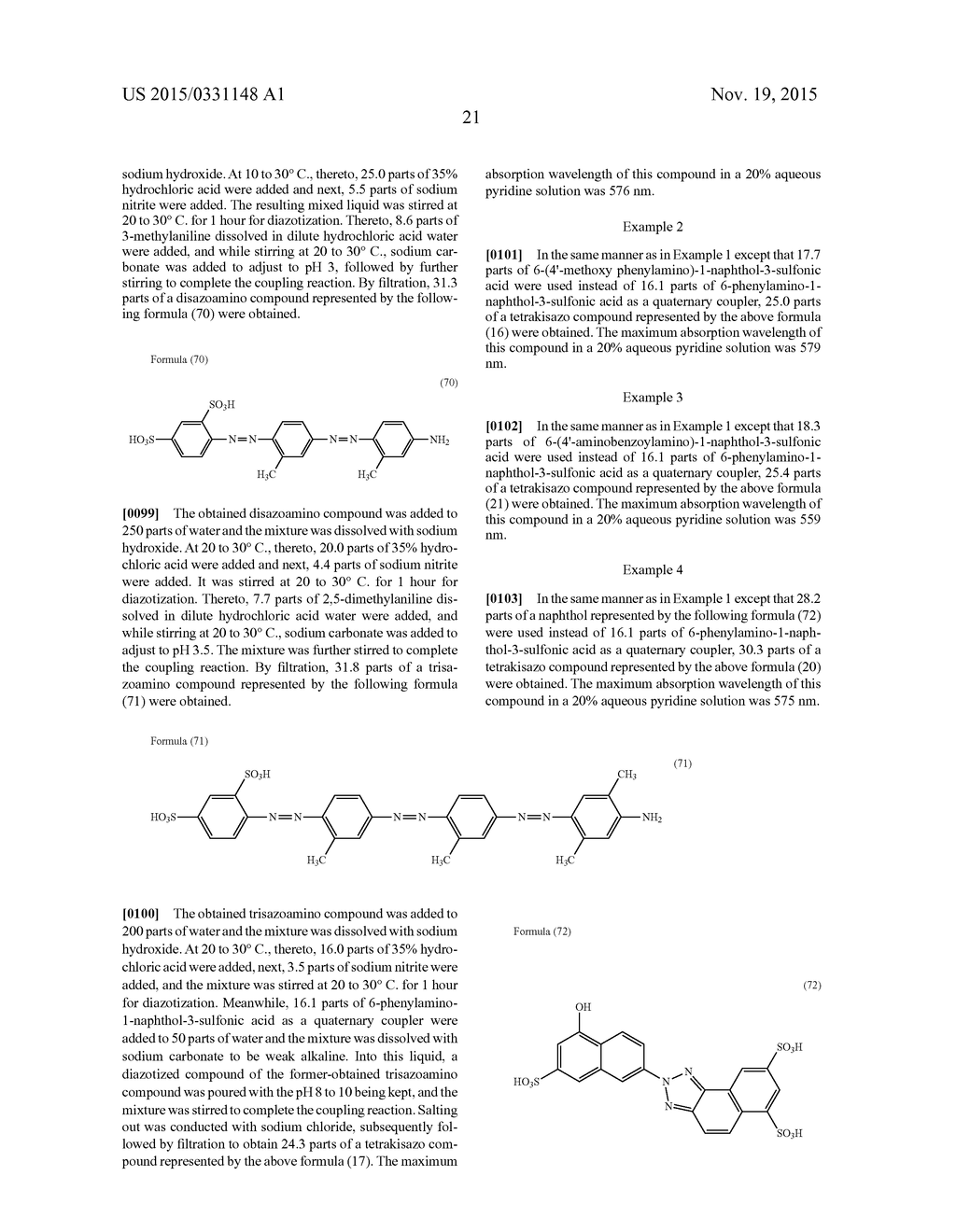 Azo Compound, Dye-Based Polarizing Film And Polarizing Plate - diagram, schematic, and image 22