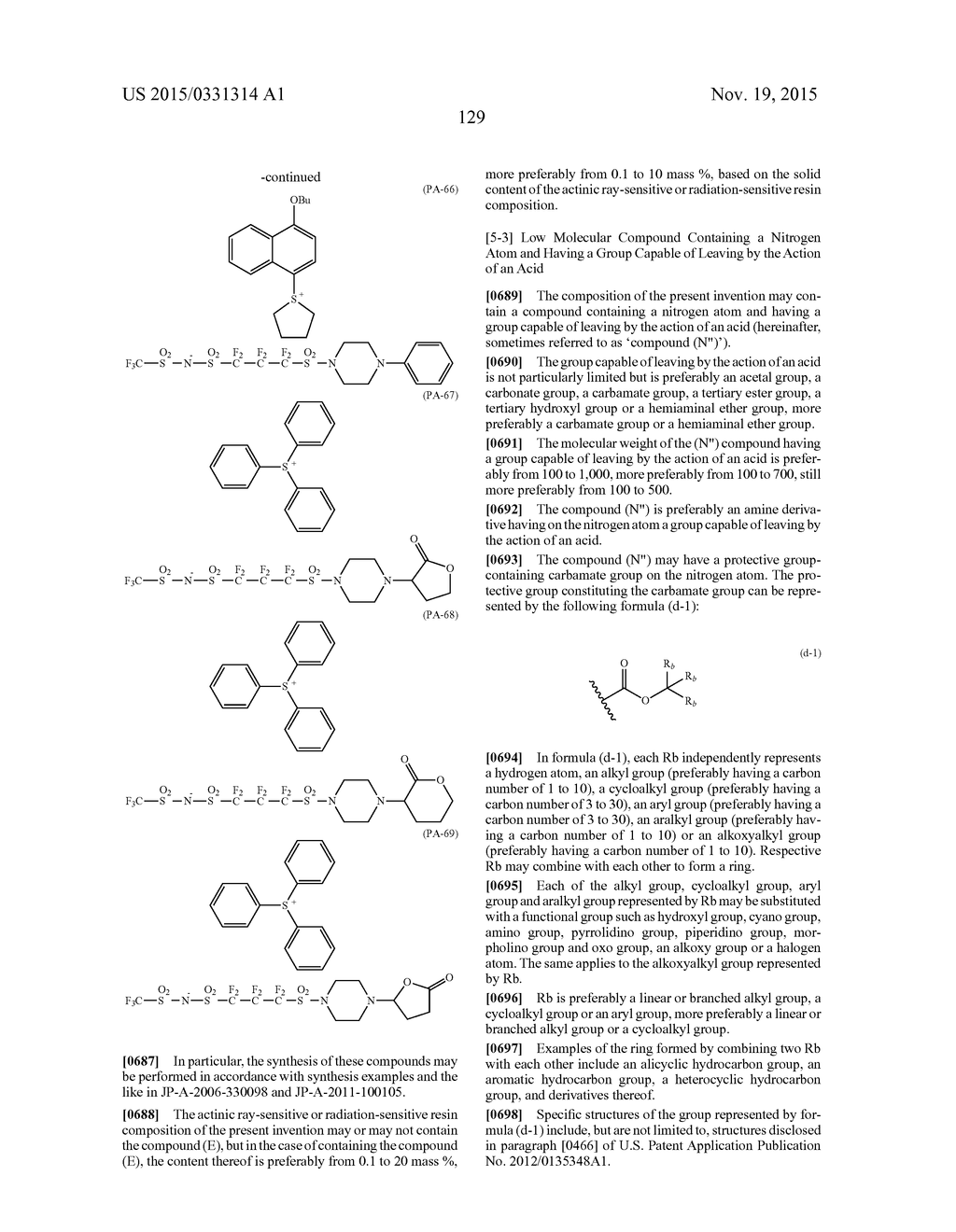 PATTERN FORMING METHOD, COMPOUND USED THEREIN, ACTINIC RAY-SENSITIVE OR     RADIATION-SENSITIVE RESIN COMPOSITION, RESIST FILM, MANUFACTURING METHOD     OF ELECTRONIC DEVICE, AND ELECTRONIC DEVICE - diagram, schematic, and image 132