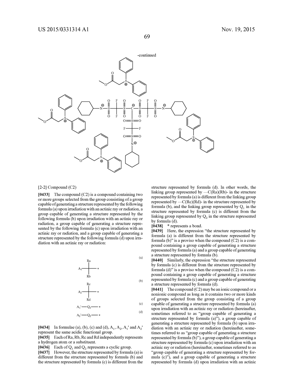 PATTERN FORMING METHOD, COMPOUND USED THEREIN, ACTINIC RAY-SENSITIVE OR     RADIATION-SENSITIVE RESIN COMPOSITION, RESIST FILM, MANUFACTURING METHOD     OF ELECTRONIC DEVICE, AND ELECTRONIC DEVICE - diagram, schematic, and image 72