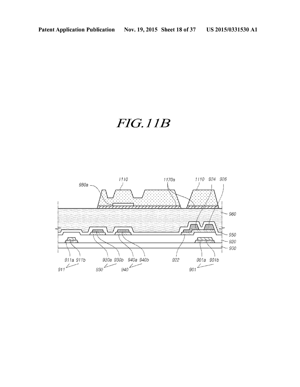 DISPLAY DEVICE INTEGRATED WITH TOUCH SCREEN PANEL AND METHOD OF     FABRICATING THE SAME - diagram, schematic, and image 19