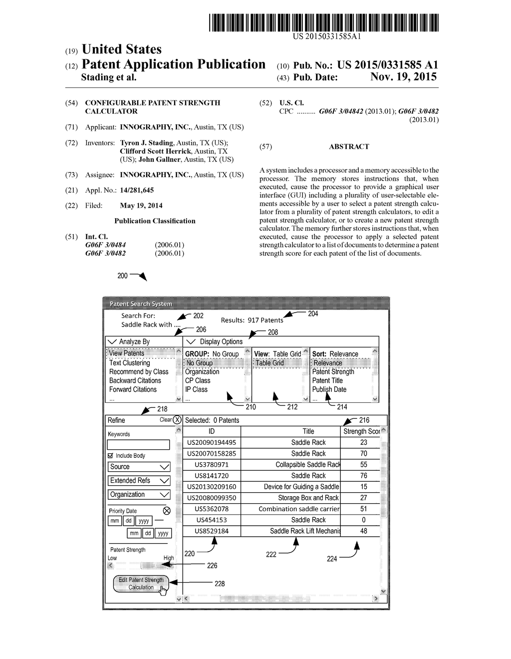 Configurable Patent Strength Calculator - diagram, schematic, and image 01