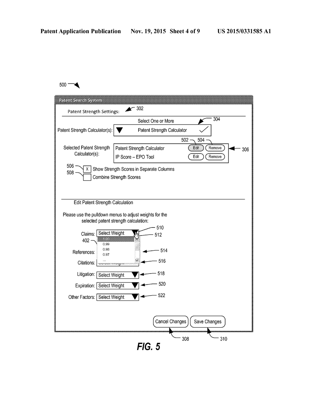 Configurable Patent Strength Calculator - diagram, schematic, and image 05