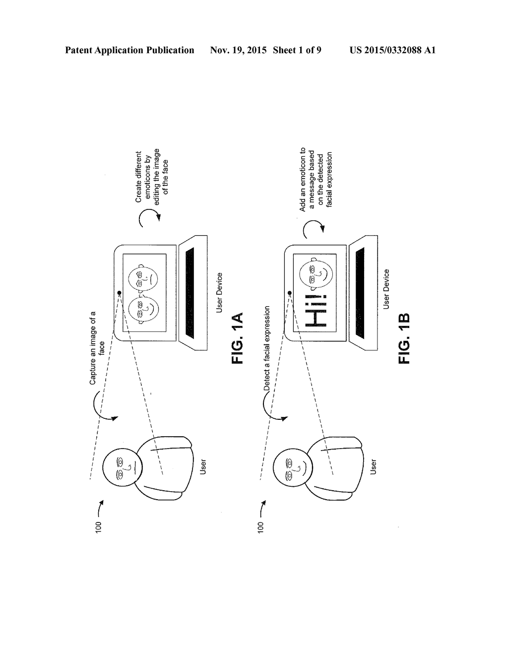 GENERATING EMOTICONS BASED ON AN IMAGE OF A FACE - diagram, schematic, and image 02