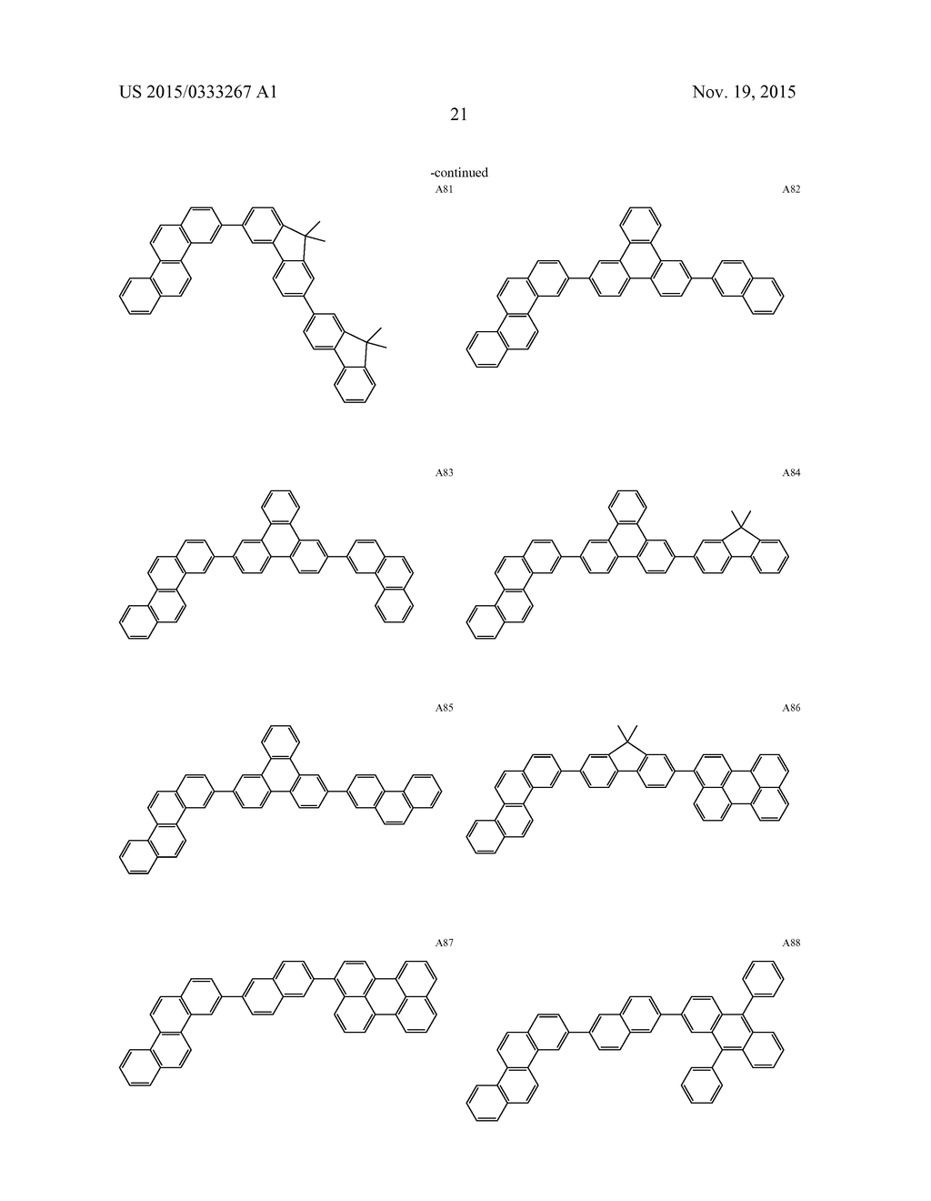 NOVEL ORGANIC COMPOUND AND ORGANIC LIGHT-EMITTING DEVICE AND DISPLAY     APPARATUS HAVING THE SAME - diagram, schematic, and image 23