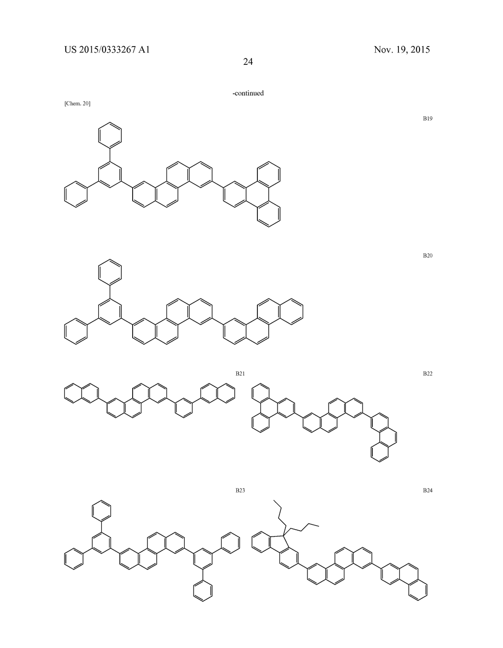 NOVEL ORGANIC COMPOUND AND ORGANIC LIGHT-EMITTING DEVICE AND DISPLAY     APPARATUS HAVING THE SAME - diagram, schematic, and image 26