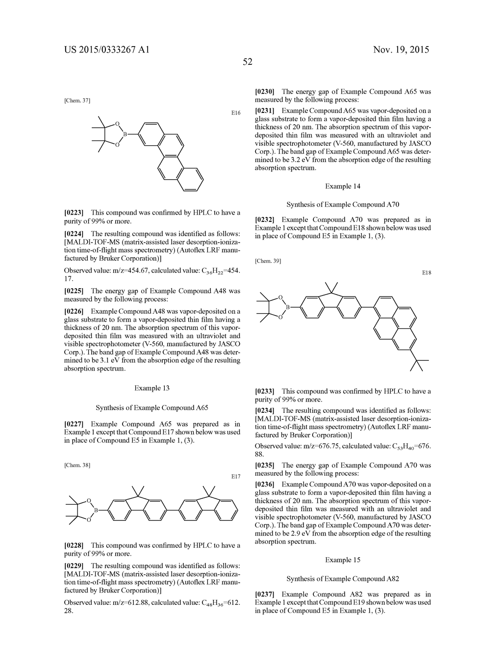 NOVEL ORGANIC COMPOUND AND ORGANIC LIGHT-EMITTING DEVICE AND DISPLAY     APPARATUS HAVING THE SAME - diagram, schematic, and image 54