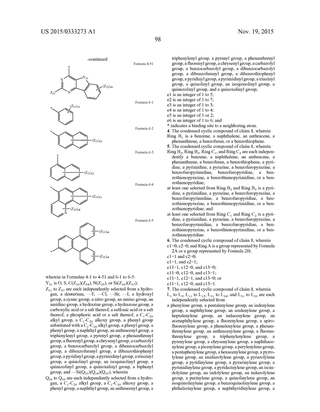 CONDENSED CYCLIC COMPOUND AND ORGANIC LIGHT-EMITTING DEVICE INCLUDING THE     SAME - diagram, schematic, and image 100