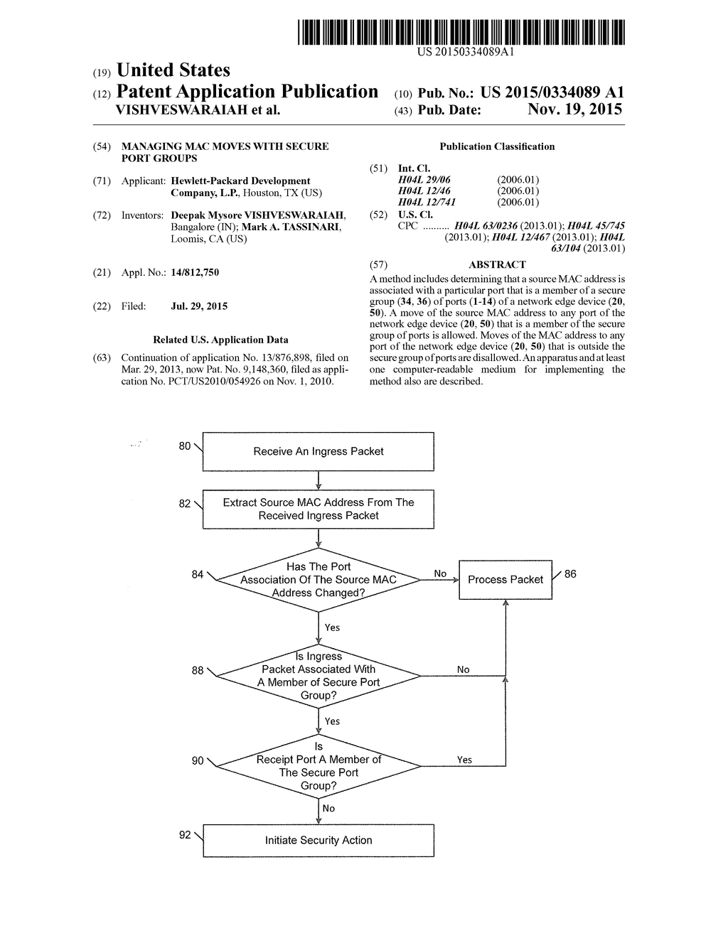 MANAGING MAC MOVES WITH SECURE PORT GROUPS - diagram, schematic, and image 01