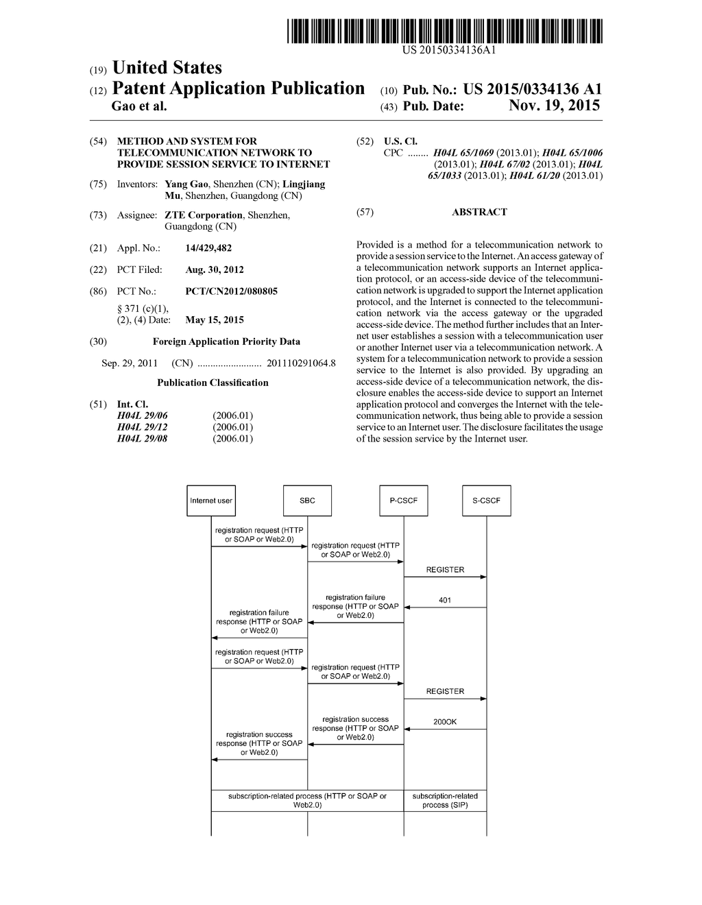 Method and system for telecommunication network to provide session service     to internet - diagram, schematic, and image 01