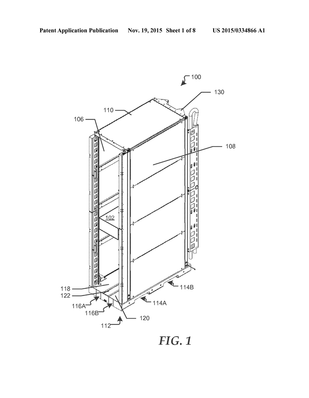 Modular Data Center Cabinet Rack Guide and Retention Mechanism - diagram, schematic, and image 02