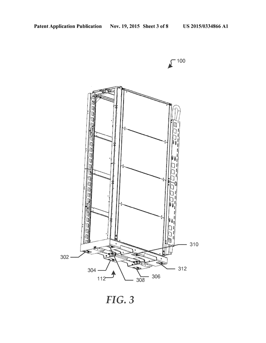 Modular Data Center Cabinet Rack Guide and Retention Mechanism - diagram, schematic, and image 04