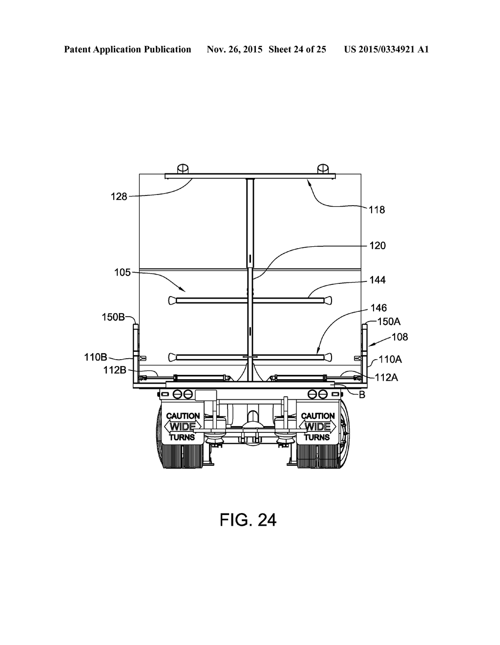 APPARATUS AND METHODS FOR CONTAINING BALES ON A TRANSPORT VEHICLE - diagram, schematic, and image 25