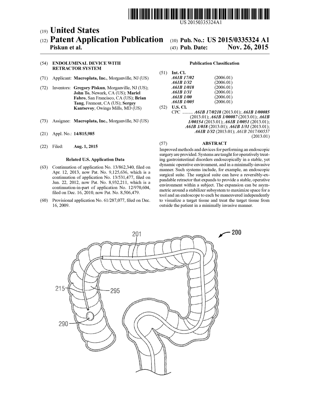 ENDOLUMINAL DEVICE WITH RETRACTOR SYSTEM - diagram, schematic, and image 01