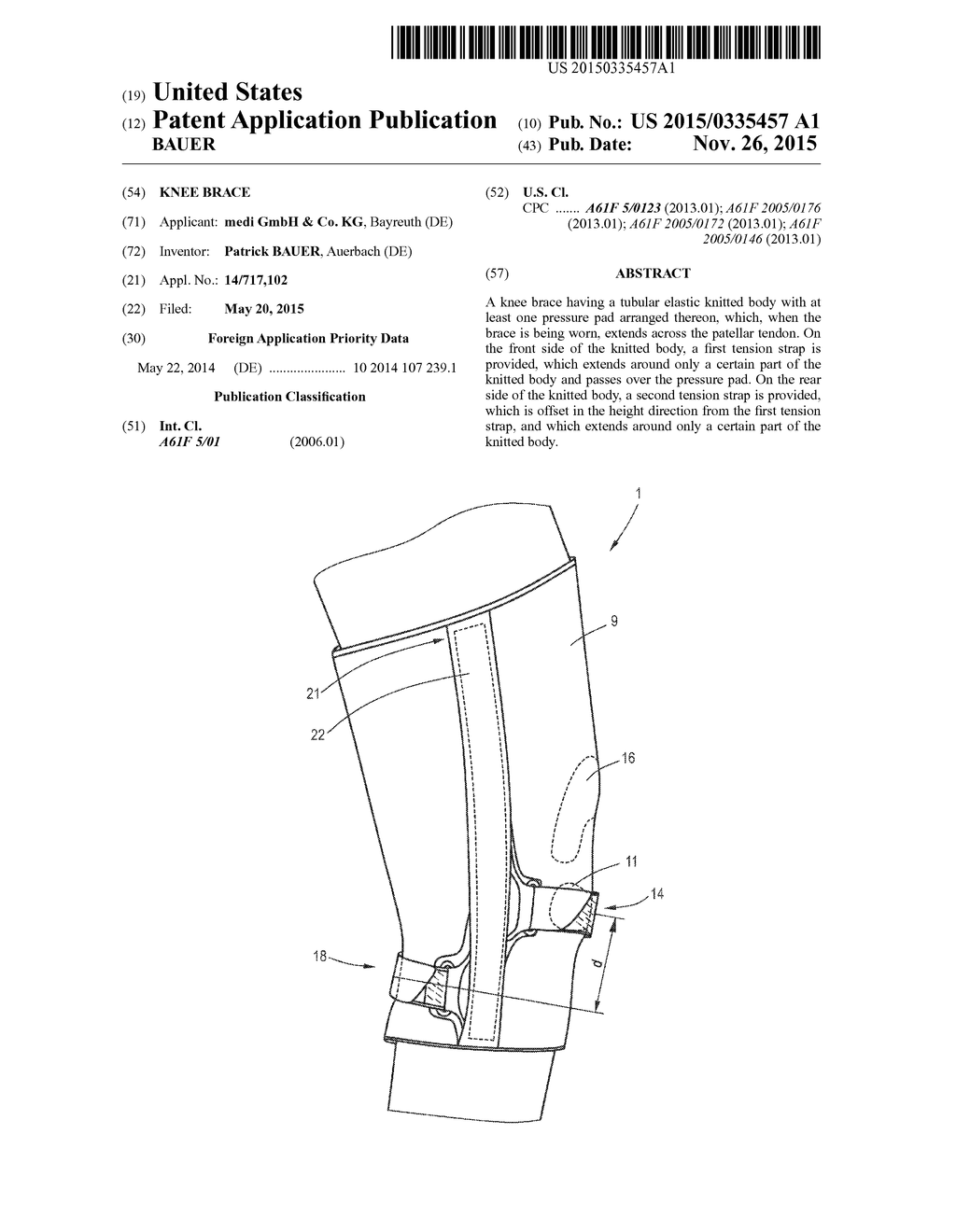 KNEE BRACE - diagram, schematic, and image 01