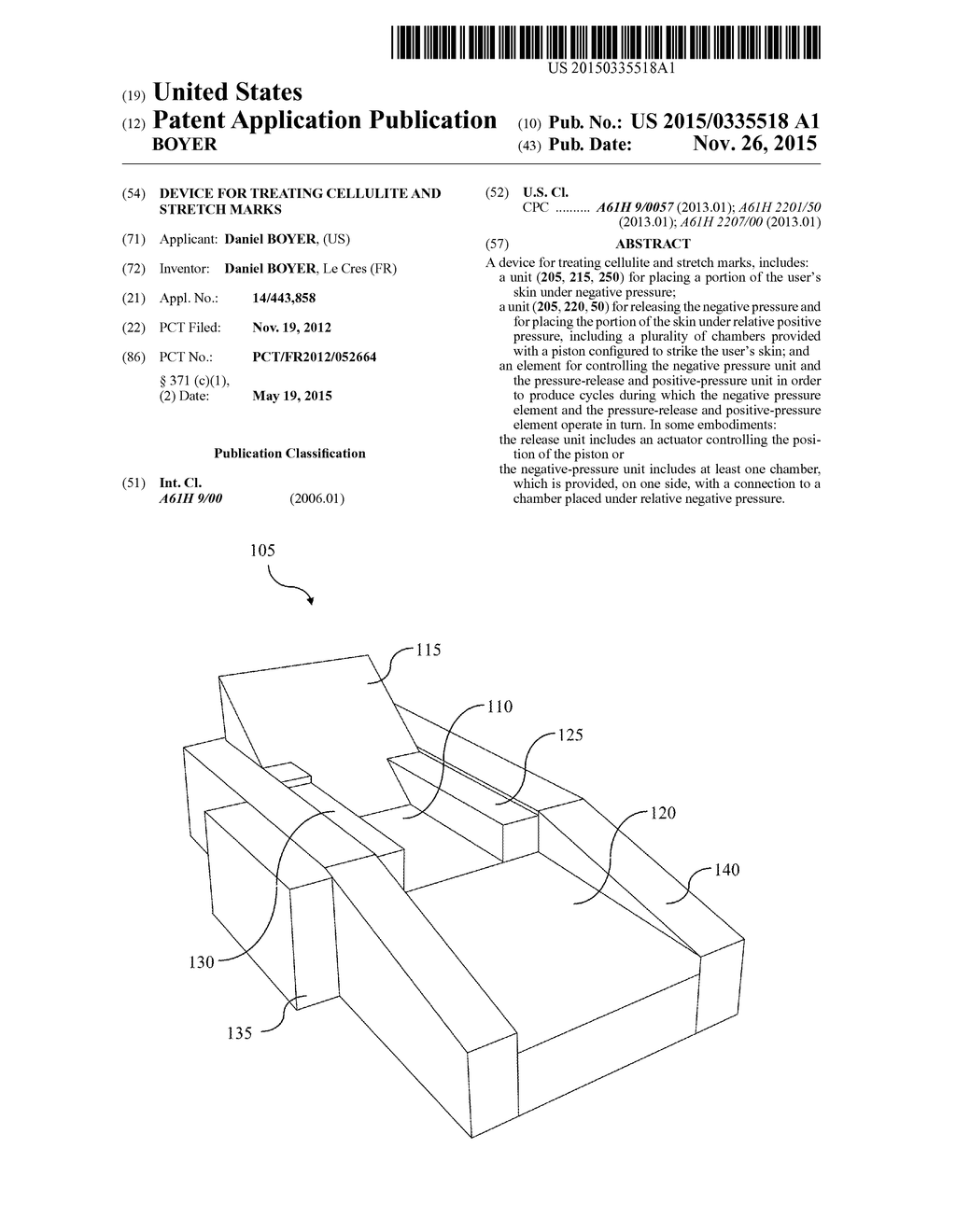 DEVICE FOR TREATING CELLULITE AND STRETCH MARKS - diagram, schematic, and image 01