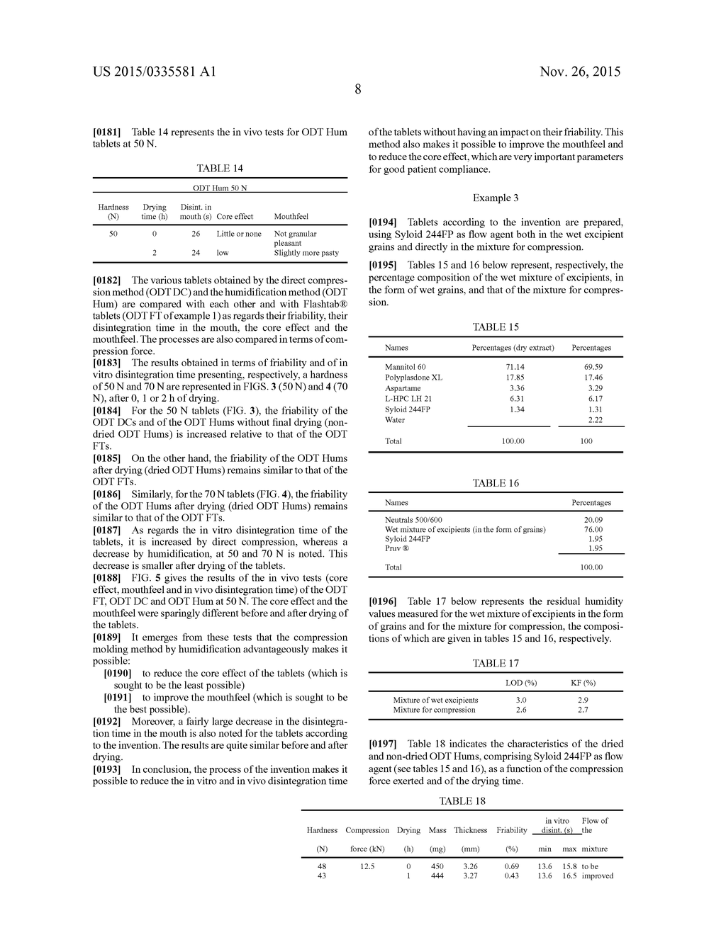 ORODISPERSIBLE TABLETS OBTAINED BY COMPRESSION MOLDING - diagram, schematic, and image 12