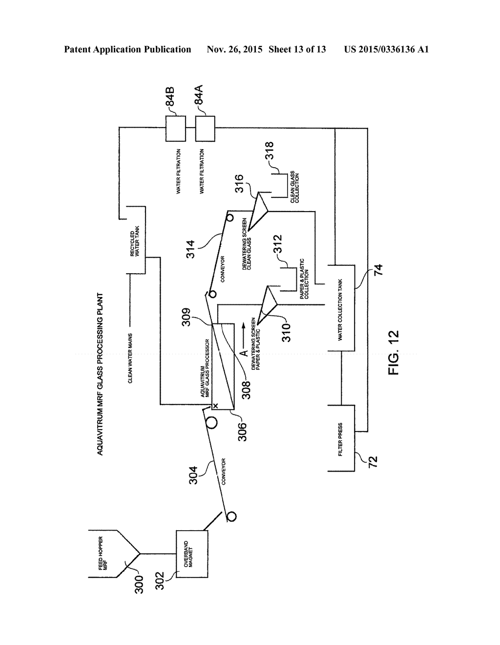 APPARATUS AND METHOD FOR WASHING CONTAMINATED MATERIAL, AND GLASS CULLET     PRODUCED THEREBY - diagram, schematic, and image 14