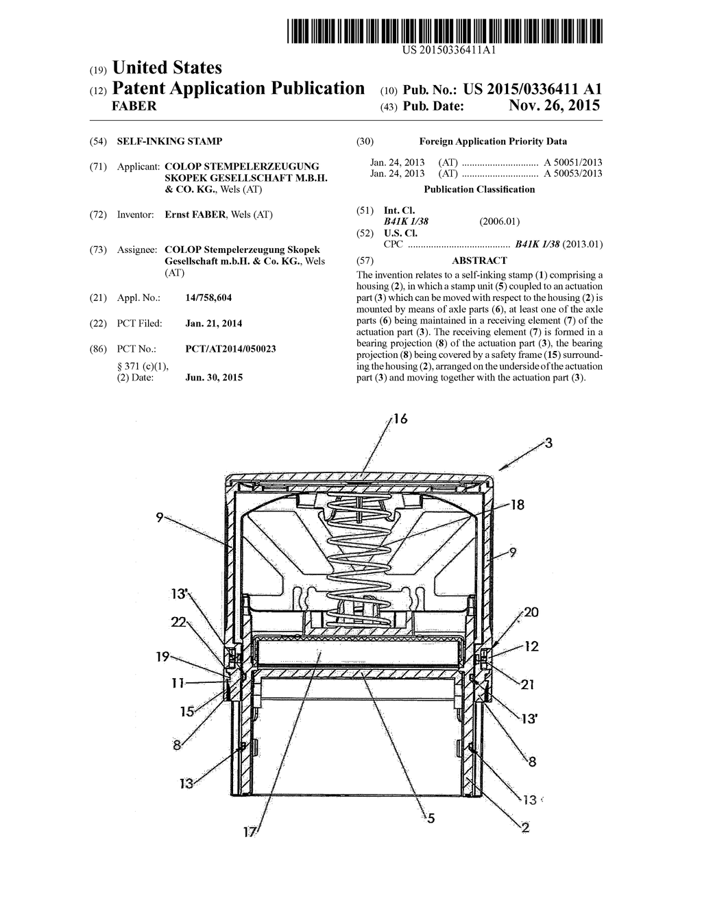 SELF-INKING STAMP - diagram, schematic, and image 01