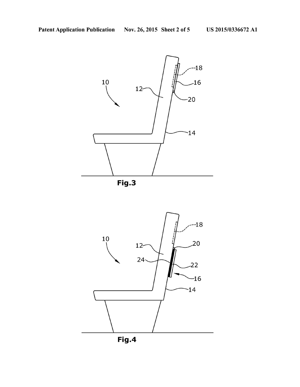 METHOD FOR PROTECTING A PASSENGER AND ARRANGEMENT CONSISTING OF A FOLDING     TABLE AND A SEAT SCREEN - diagram, schematic, and image 03