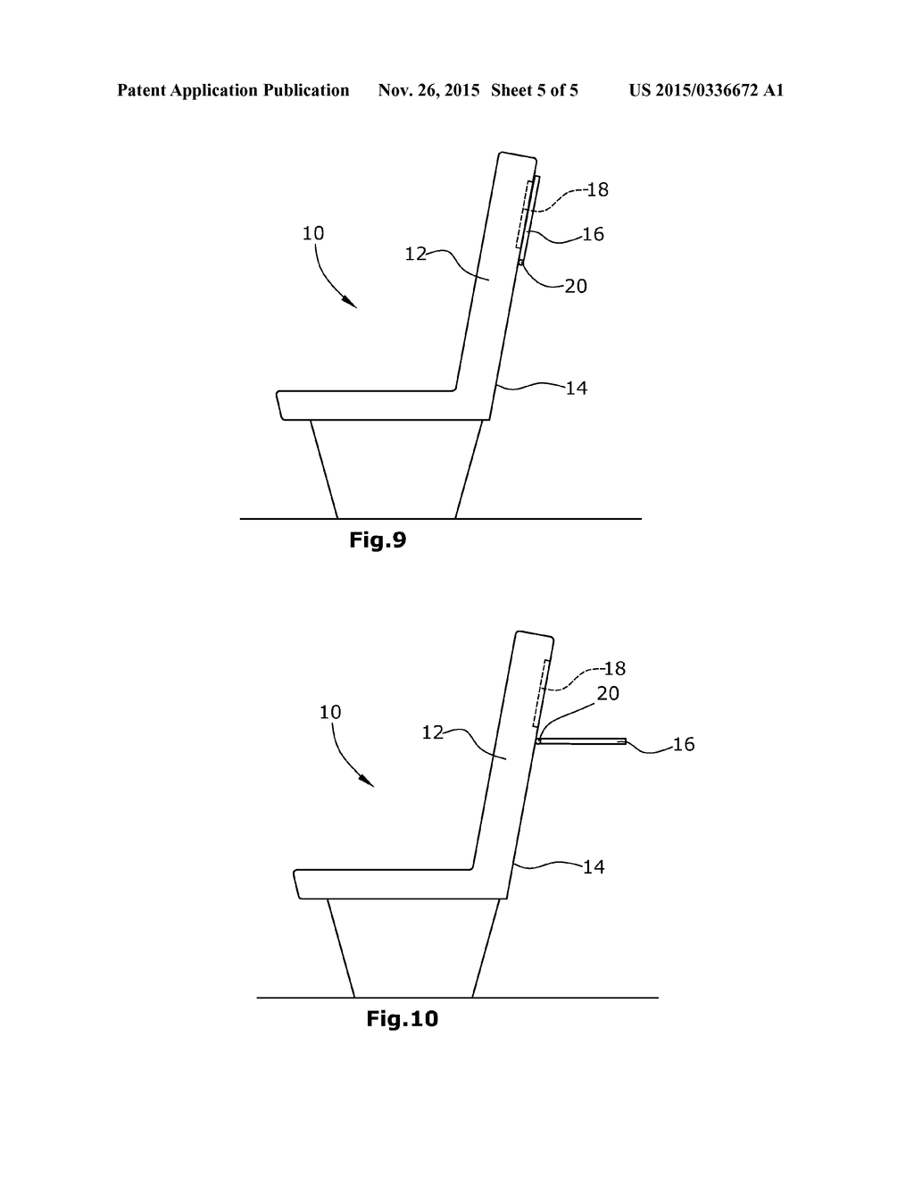 METHOD FOR PROTECTING A PASSENGER AND ARRANGEMENT CONSISTING OF A FOLDING     TABLE AND A SEAT SCREEN - diagram, schematic, and image 06