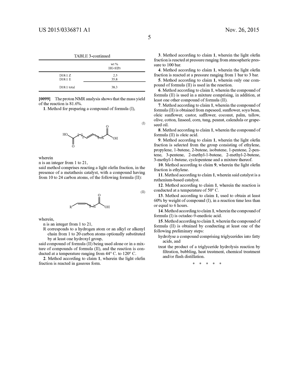 METHOD FOR SYNTHESISING BIOBASED UNSATURATED ACIDS - diagram, schematic, and image 11