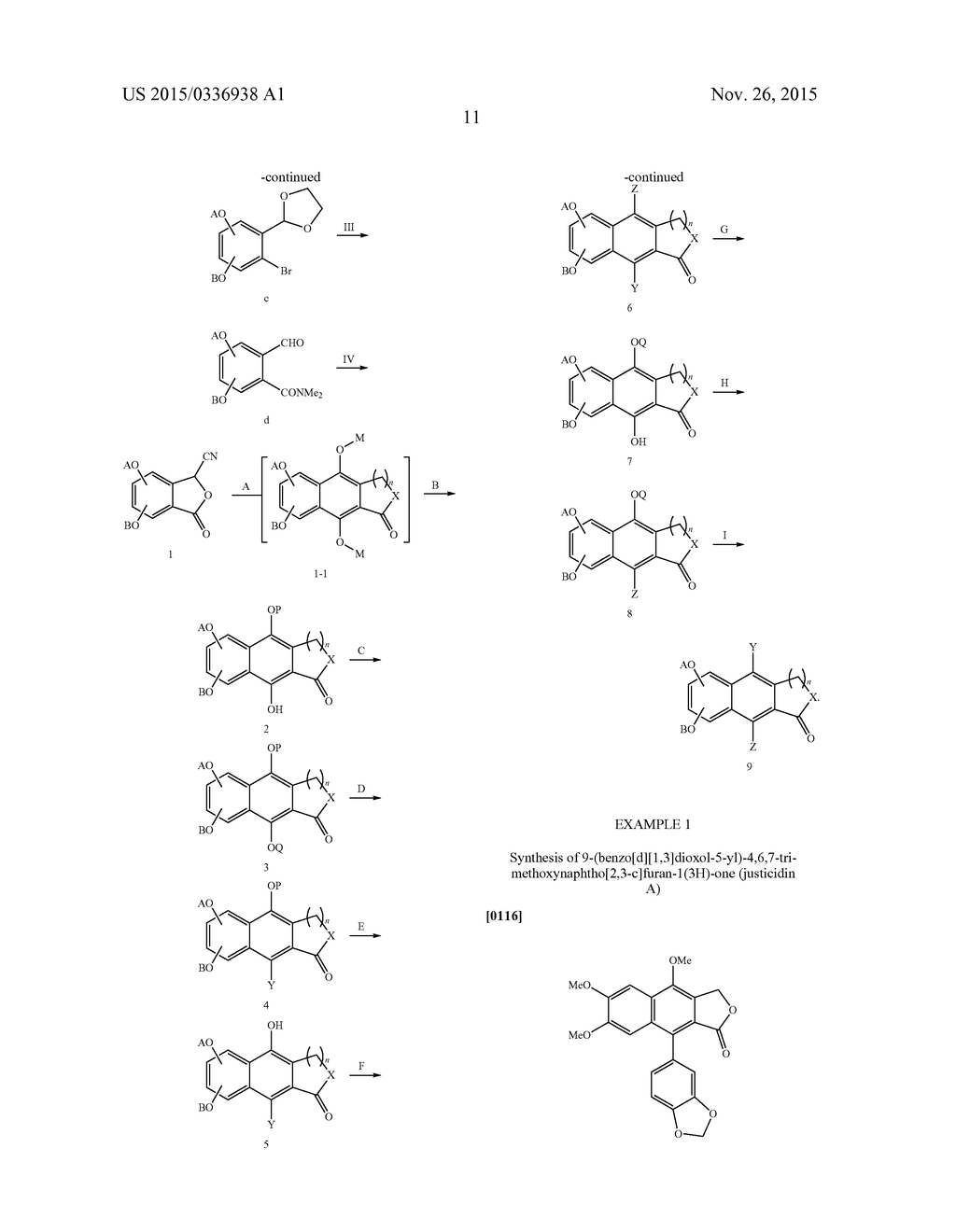METHOD FOR PREPARATION OF JUSTICIDIN A DERIVATIVES OF ARYLNAPHTHALENE     LIGNAN STRUCTURE - diagram, schematic, and image 12
