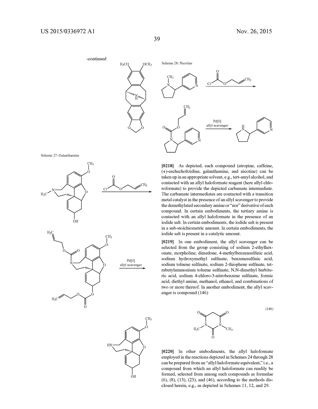 TRANSITION METAL-CATALYZED PROCESSES FOR THE PREPARATION OF N-ALLYL     COMPOUNDS AND USE THEREOF - diagram, schematic, and image 40