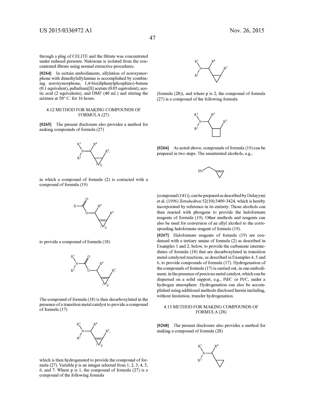 TRANSITION METAL-CATALYZED PROCESSES FOR THE PREPARATION OF N-ALLYL     COMPOUNDS AND USE THEREOF - diagram, schematic, and image 48