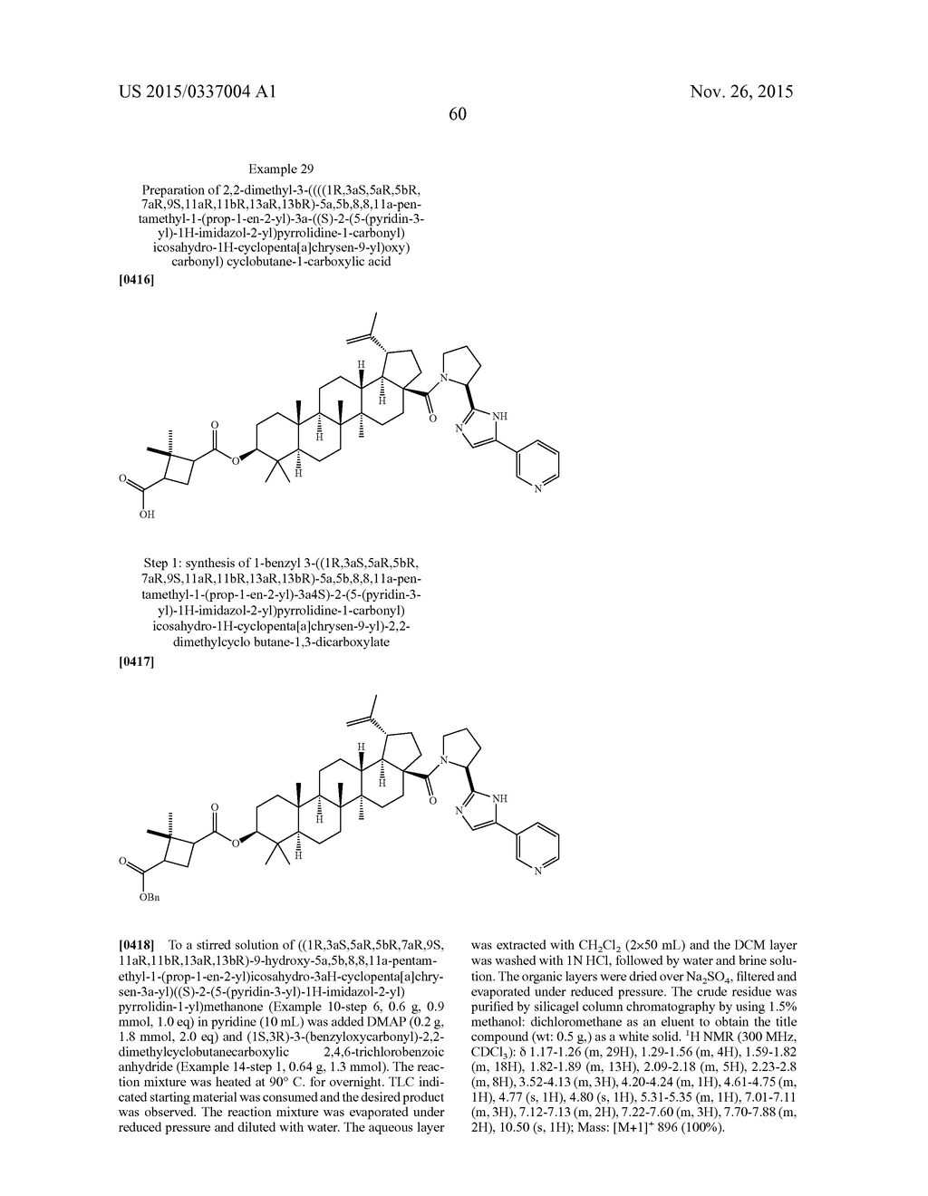 NOVEL BETULINIC ACID PROLINE DERIVATIVES AS HIV INHIBITORS - diagram, schematic, and image 61