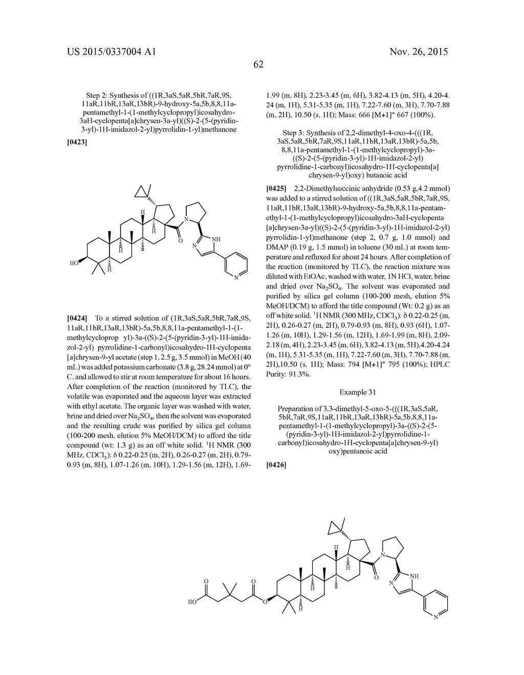 NOVEL BETULINIC ACID PROLINE DERIVATIVES AS HIV INHIBITORS - diagram, schematic, and image 63