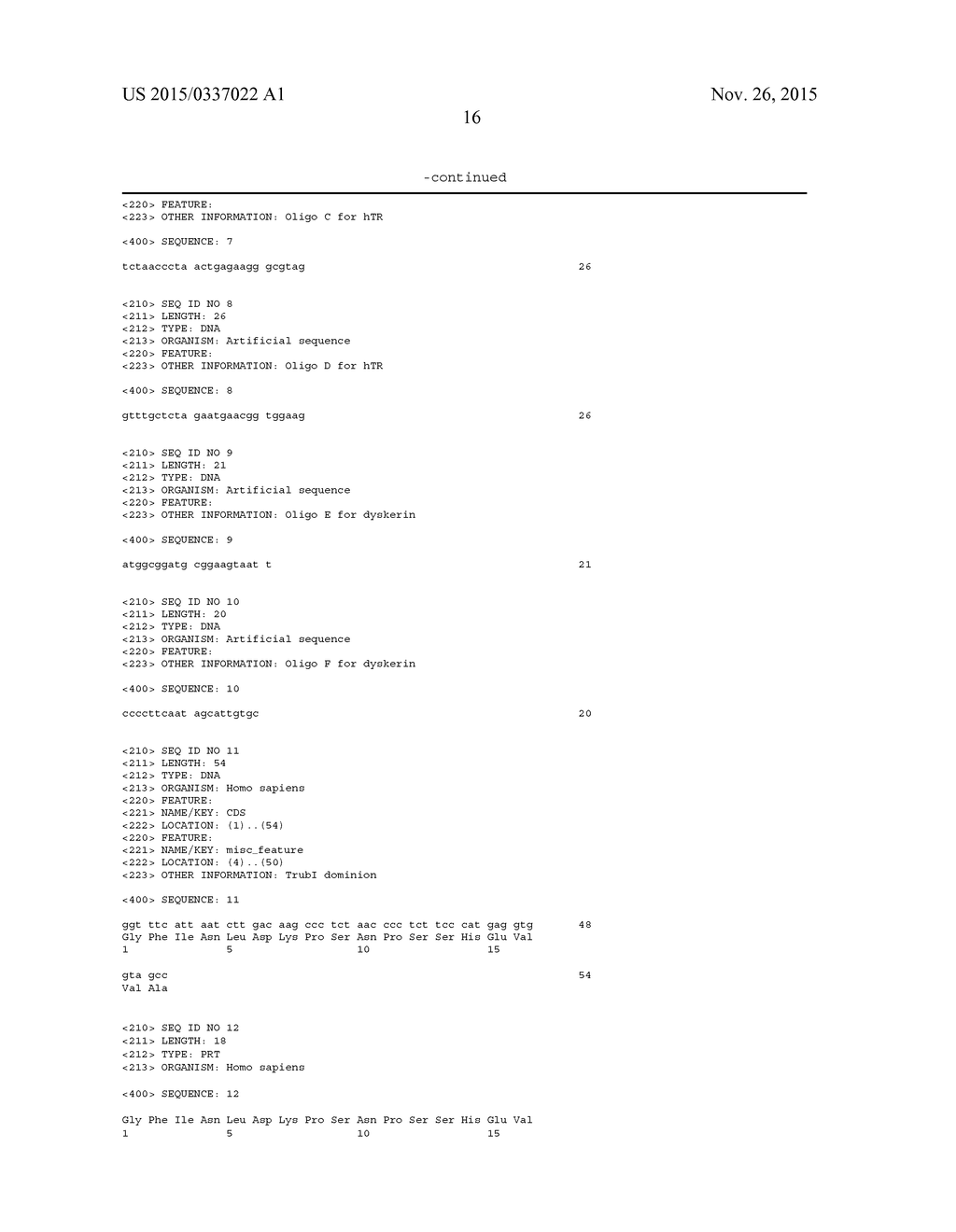 SEQUENCE OF NUCLEOTIDES AND PEPTIDES GSE 24.2 OF DYSKERIN, WHICH CAN     INDUCE TELOMERASE ACTIVITY, METHOD FOR OBTAINING SAME, THERAPEUTIC     COMPOSITIONS AND APPLICATIONS THEREOF - diagram, schematic, and image 33