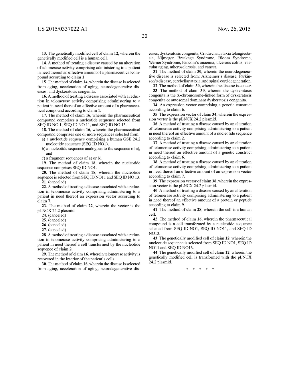 SEQUENCE OF NUCLEOTIDES AND PEPTIDES GSE 24.2 OF DYSKERIN, WHICH CAN     INDUCE TELOMERASE ACTIVITY, METHOD FOR OBTAINING SAME, THERAPEUTIC     COMPOSITIONS AND APPLICATIONS THEREOF - diagram, schematic, and image 37