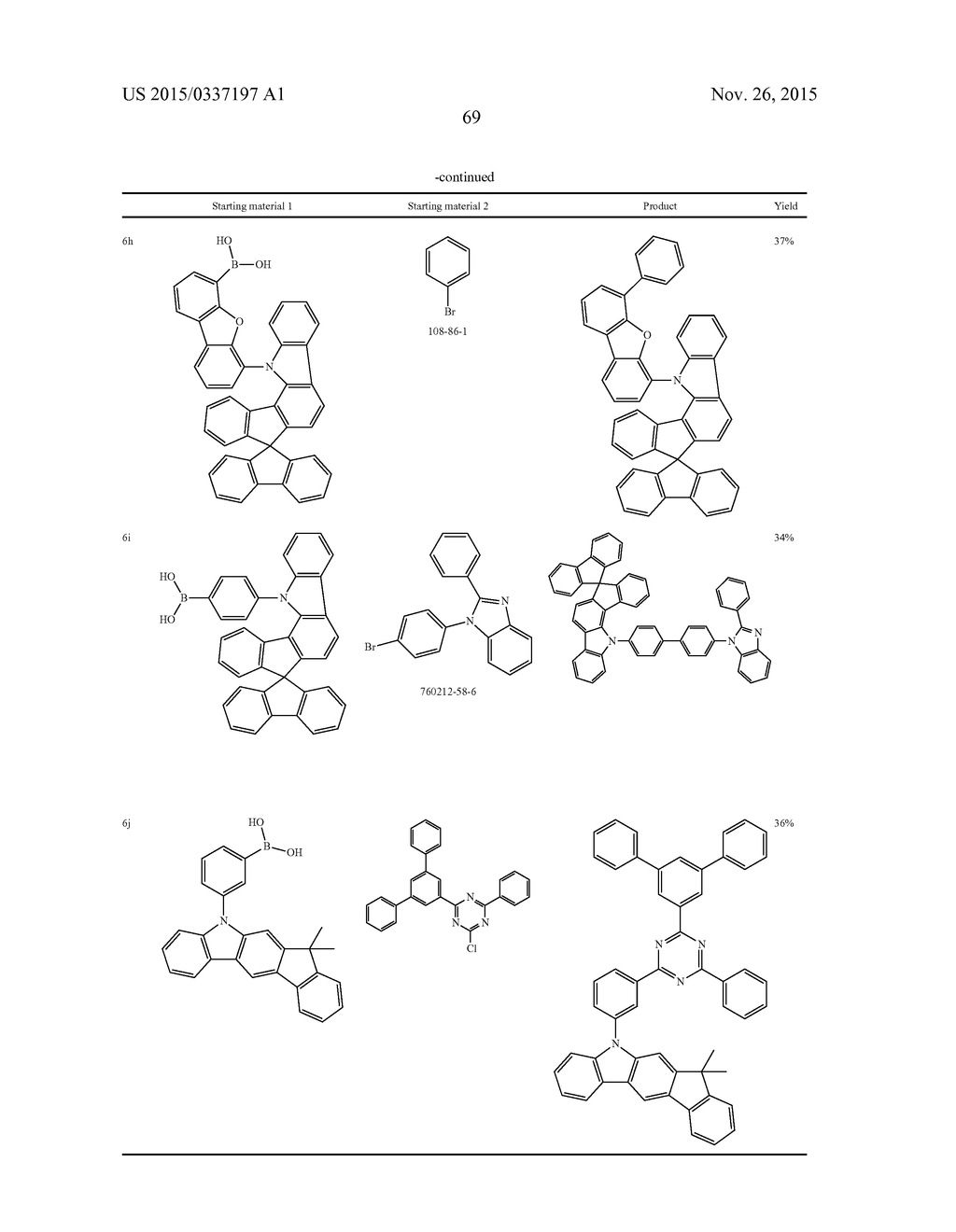 MATERIALS FOR ORGANIC ELECTROLUMINESCENT DEVICES - diagram, schematic, and image 70