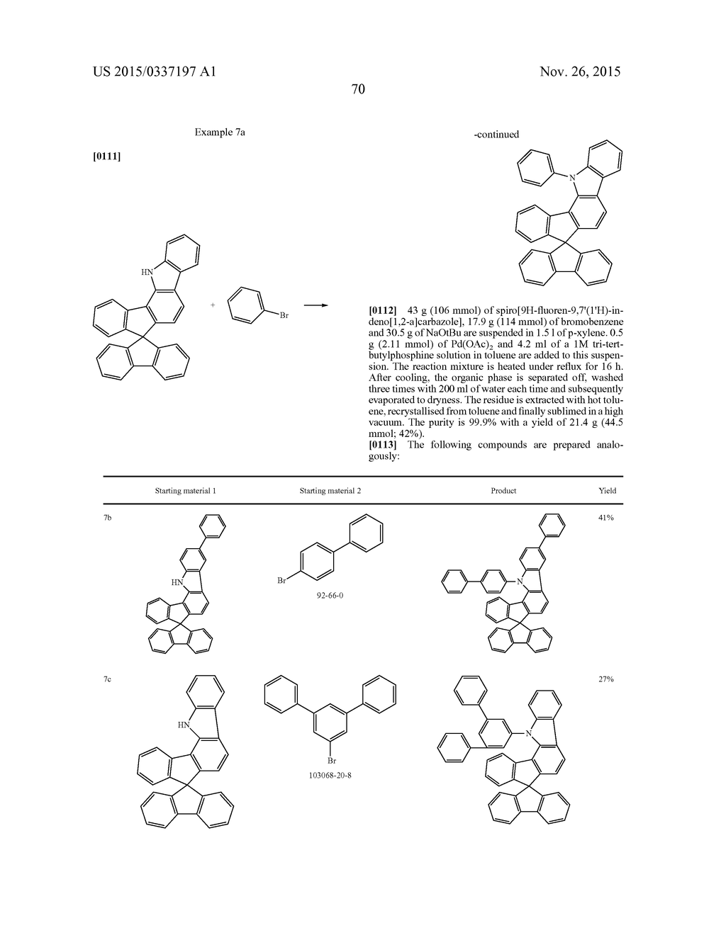 MATERIALS FOR ORGANIC ELECTROLUMINESCENT DEVICES - diagram, schematic, and image 71