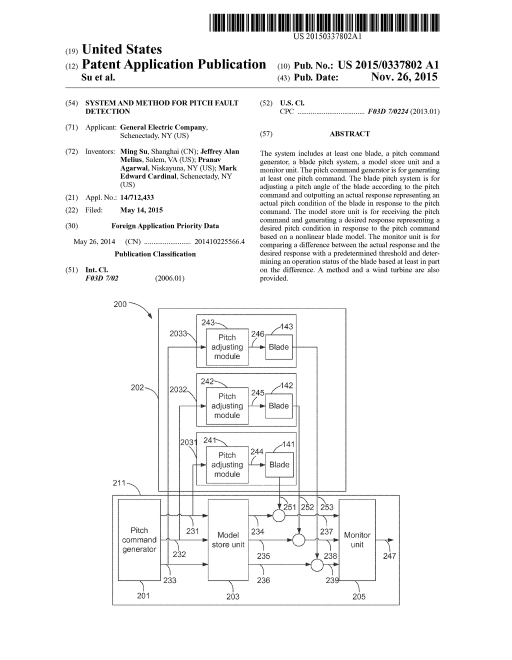 SYSTEM AND METHOD FOR PITCH FAULT DETECTION - diagram, schematic, and image 01