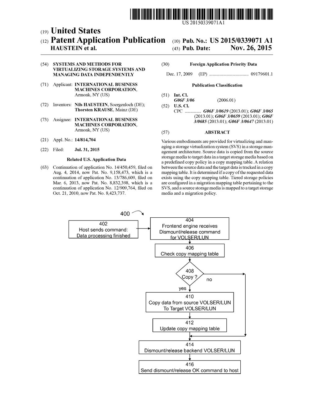 SYSTEMS AND METHODS FOR VIRTUALIZING STORAGE SYSTEMS AND MANAGING DATA     INDEPENDENTLY - diagram, schematic, and image 01