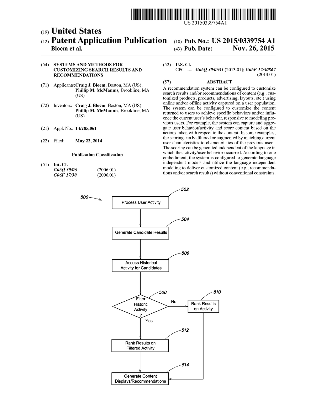 SYSTEMS AND METHODS FOR CUSTOMIZING SEARCH RESULTS AND RECOMMENDATIONS - diagram, schematic, and image 01