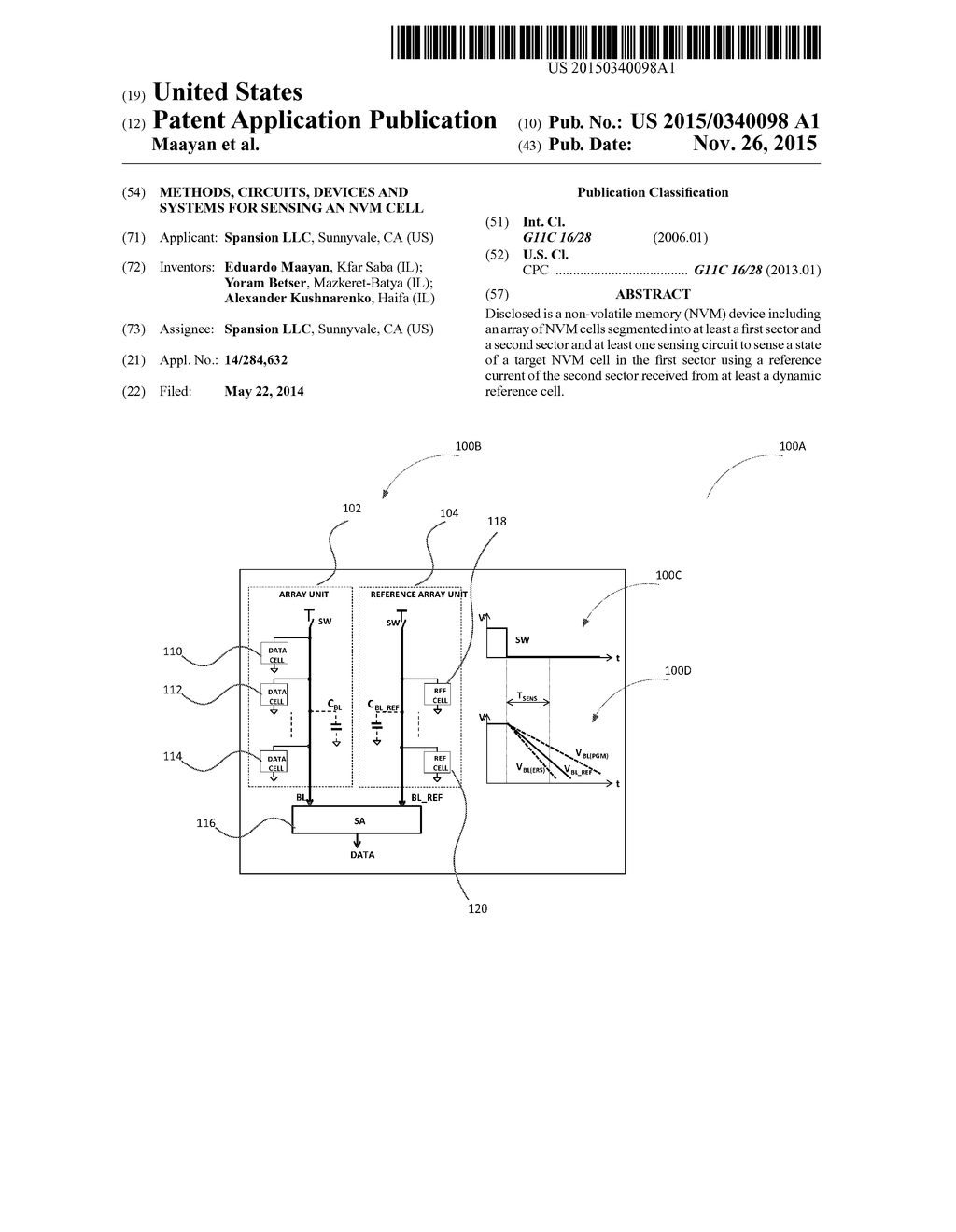 METHODS, CIRCUITS, DEVICES AND SYSTEMS FOR SENSING AN NVM CELL - diagram, schematic, and image 01