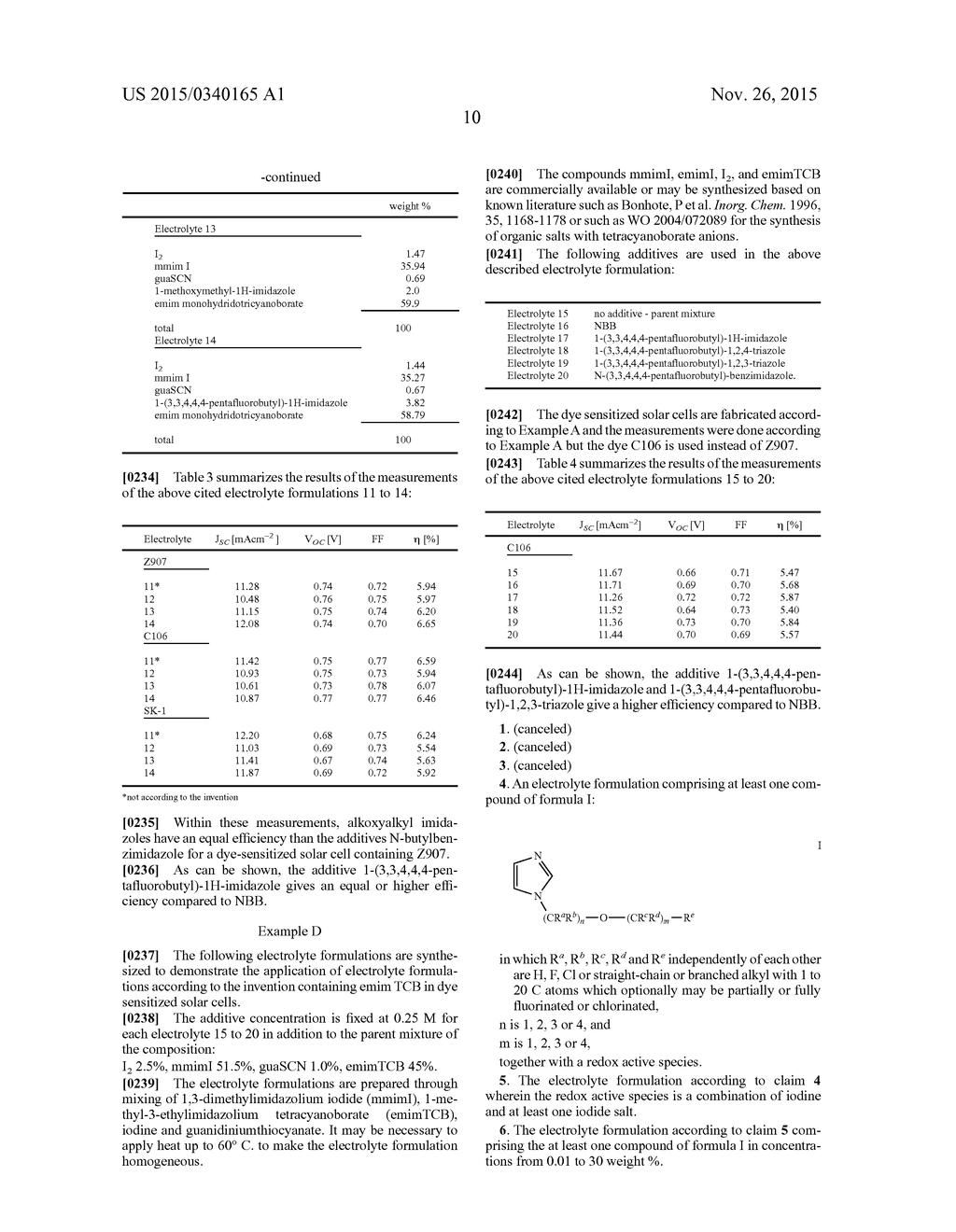 ADDITIVES FOR DYE-SENSITIZED SOLAR CELLS - diagram, schematic, and image 11