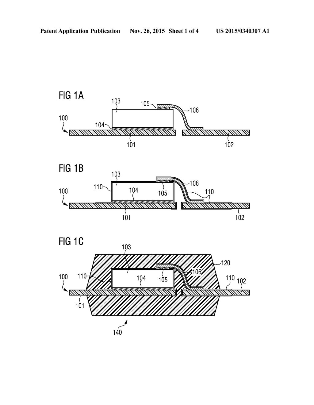 Molded chip package and method of manufacturing the same - diagram, schematic, and image 02