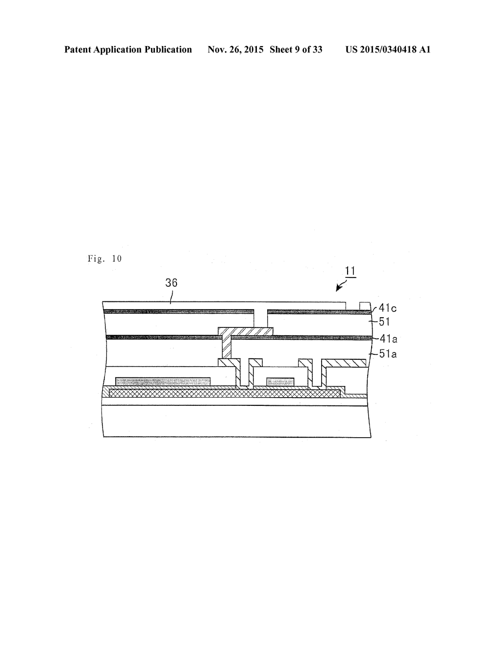 DISPLAY DEVICE SUBSTRATE, DISPLAY DEVICE SUBSTRATE MANUFACTURING METHOD,     DISPLAY DEVICE, LIQUID CRYSTAL DISPLAY DEVICE, LIQUID CRYSTAL DISPLAY     DEVICE MANUFACTURING METHOD AND ORGANIC ELECTROLUMINESCENT DISPLAY DEVICE - diagram, schematic, and image 10