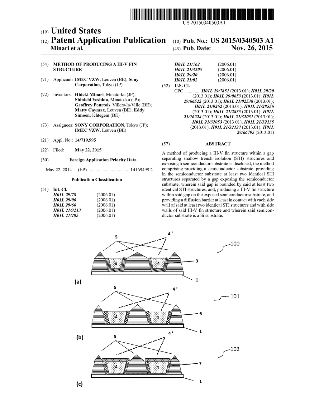 Method of Producing a III-V Fin Structure - diagram, schematic, and image 01