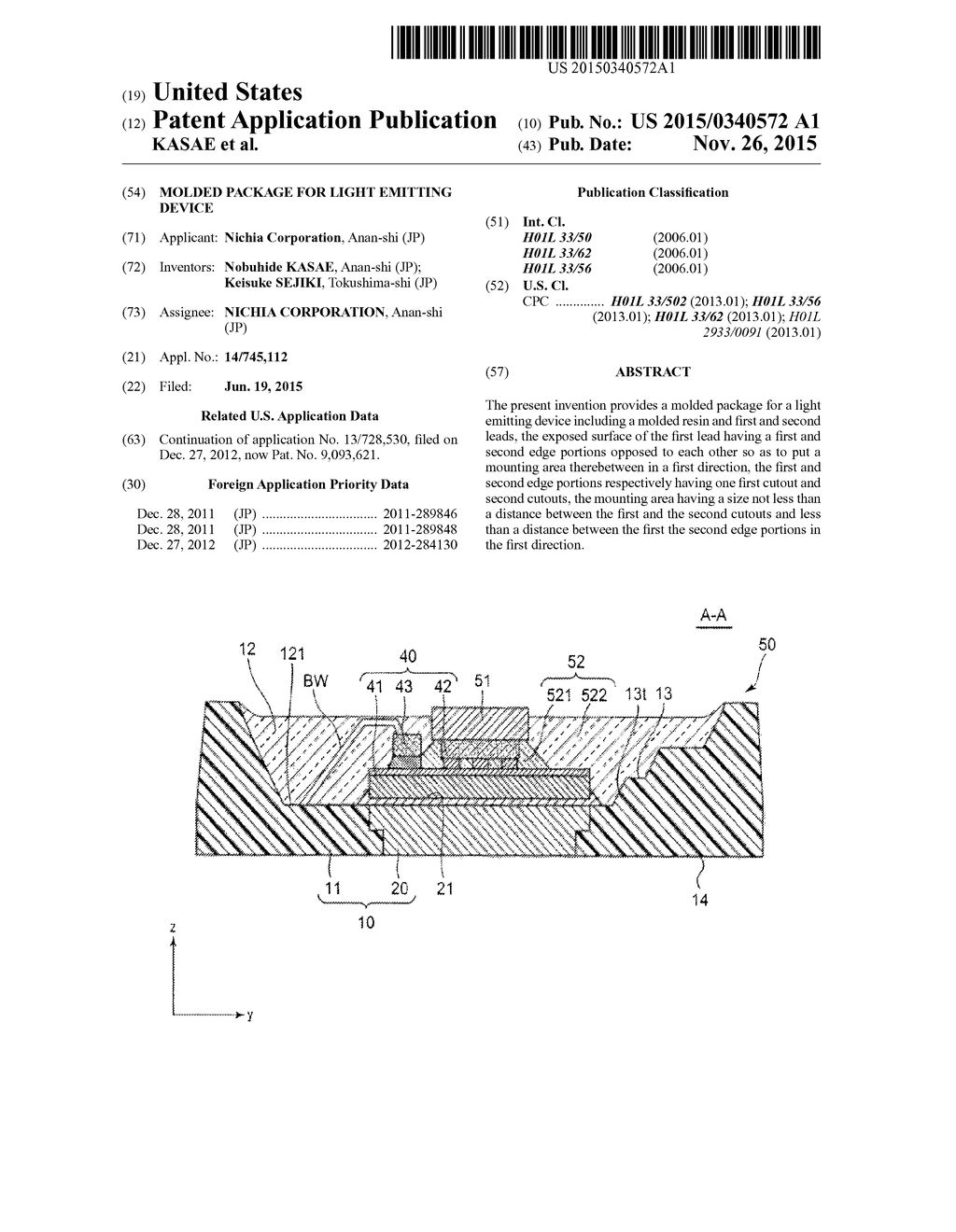 MOLDED PACKAGE FOR LIGHT EMITTING DEVICE - diagram, schematic, and image 01