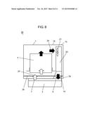 COOLING DEVICE, AND HEATING ELEMENT HOUSING DEVICE EQUIPPED WITH SAME diagram and image