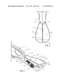 Fishing lure with a built-in, spring-loaded, adjustable diving and release     apparatus diagram and image