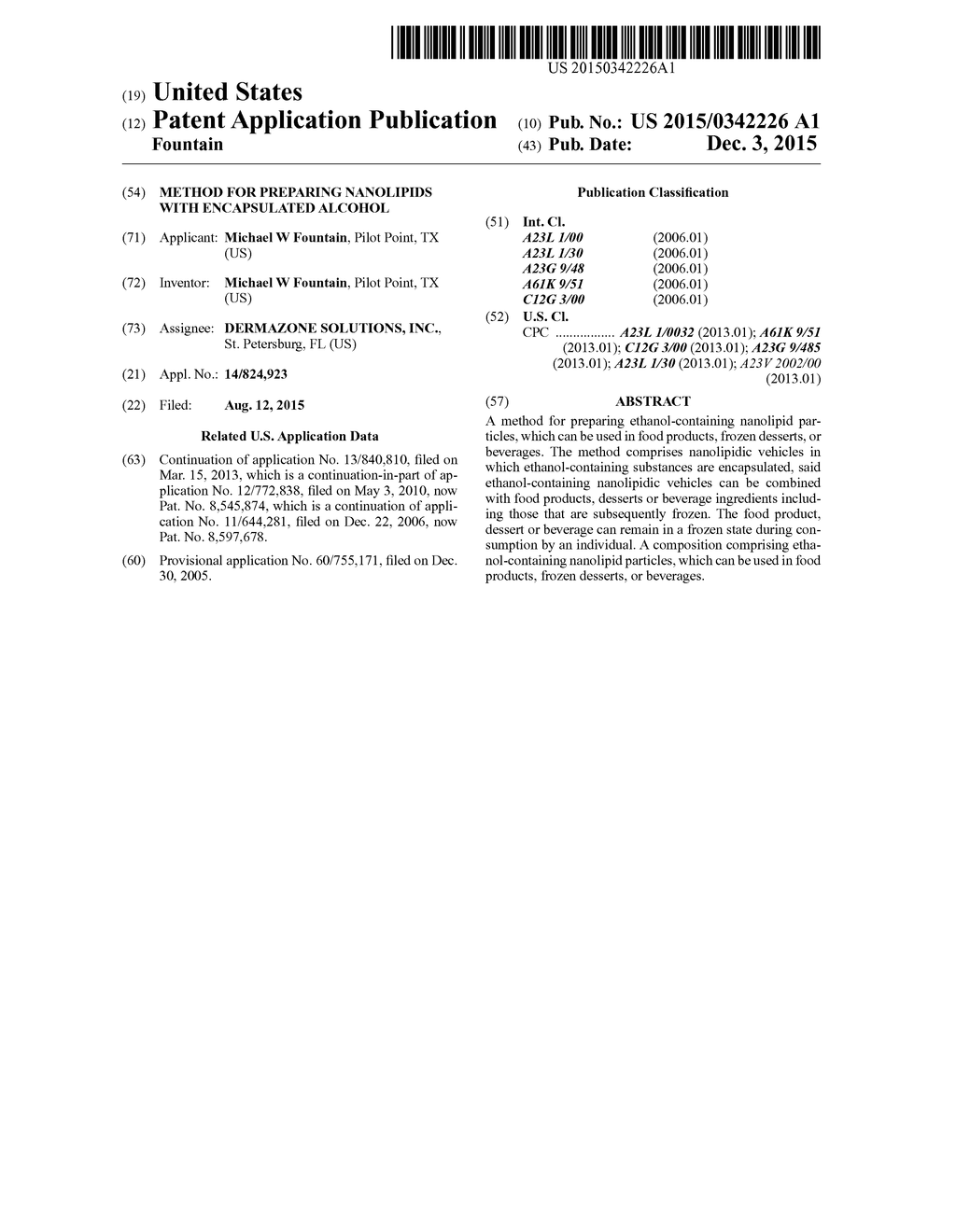 METHOD FOR PREPARING NANOLIPIDS WITH ENCAPSULATED ALCOHOL - diagram, schematic, and image 01