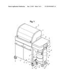 GAS CYLINDER CART SECURABLE TO GAS GRILL diagram and image